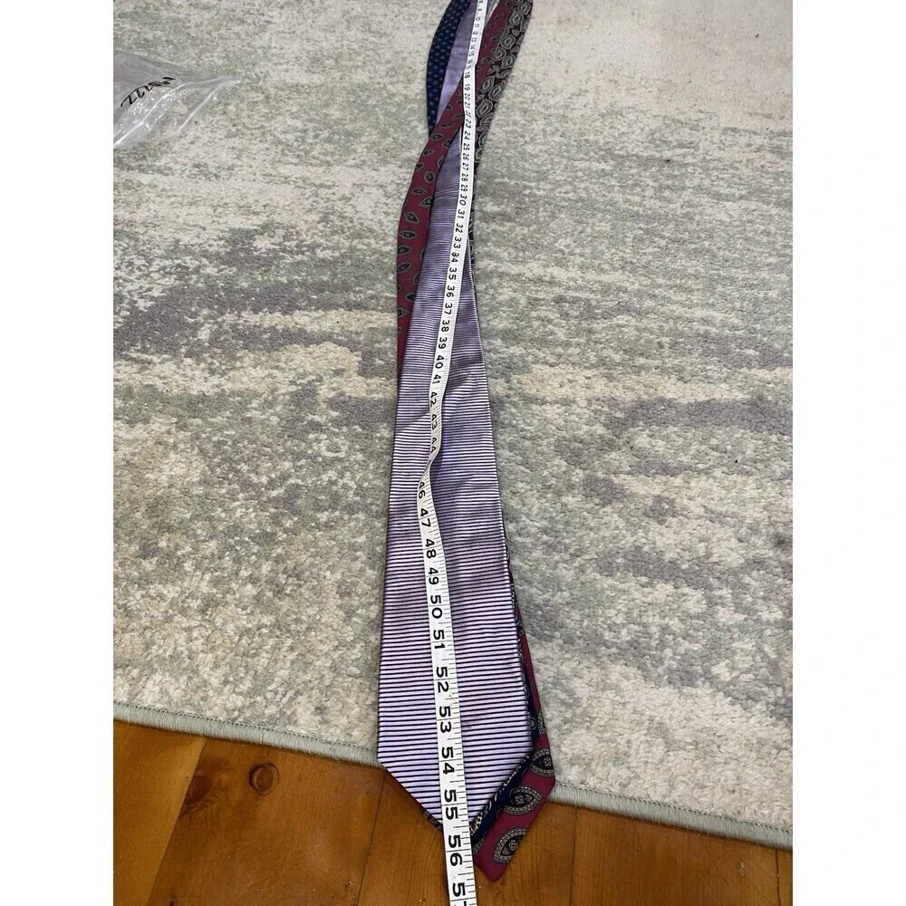 LOT (4) ROBERT TALBOTT  MEN'S TIES - RT For Nordstrom Hubert White Redwood Ross